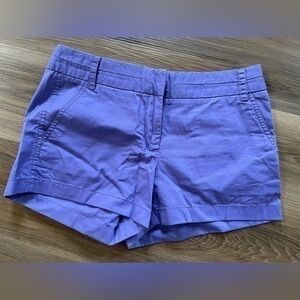 NWOT J. Crew Cotton Purple Shorts